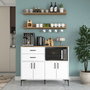Hanah Home Armario Multiusos Blanco y Nogal